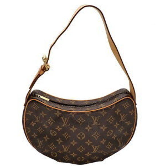 Louis Vuitton Croissant Pochette Shoulder Bag Monogram Canvas Leather - Picture 1 of 9